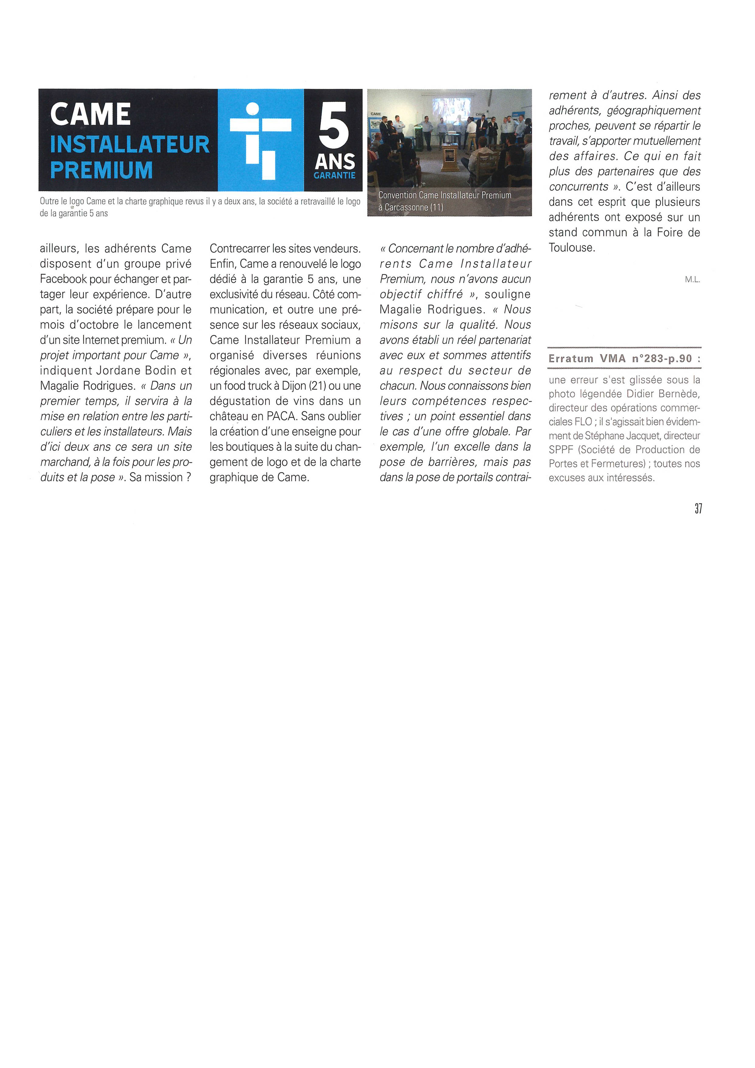 ARTICLE PRESSE 2 came dubard automatismes